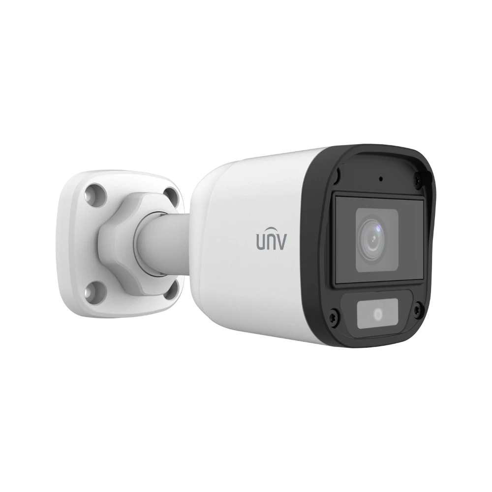 Cámara Bullet Análoga 2MP ColorHunter Luz Blanca 20m Audio 2.8mm UAC-B112-AF28-W Uniview
